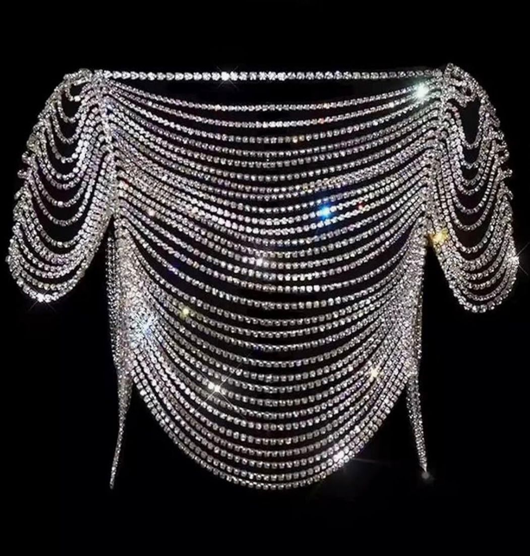 A mystery of the desert - Crystal Shoulder Chain Bridal Luxury Rhinestone Body Chain