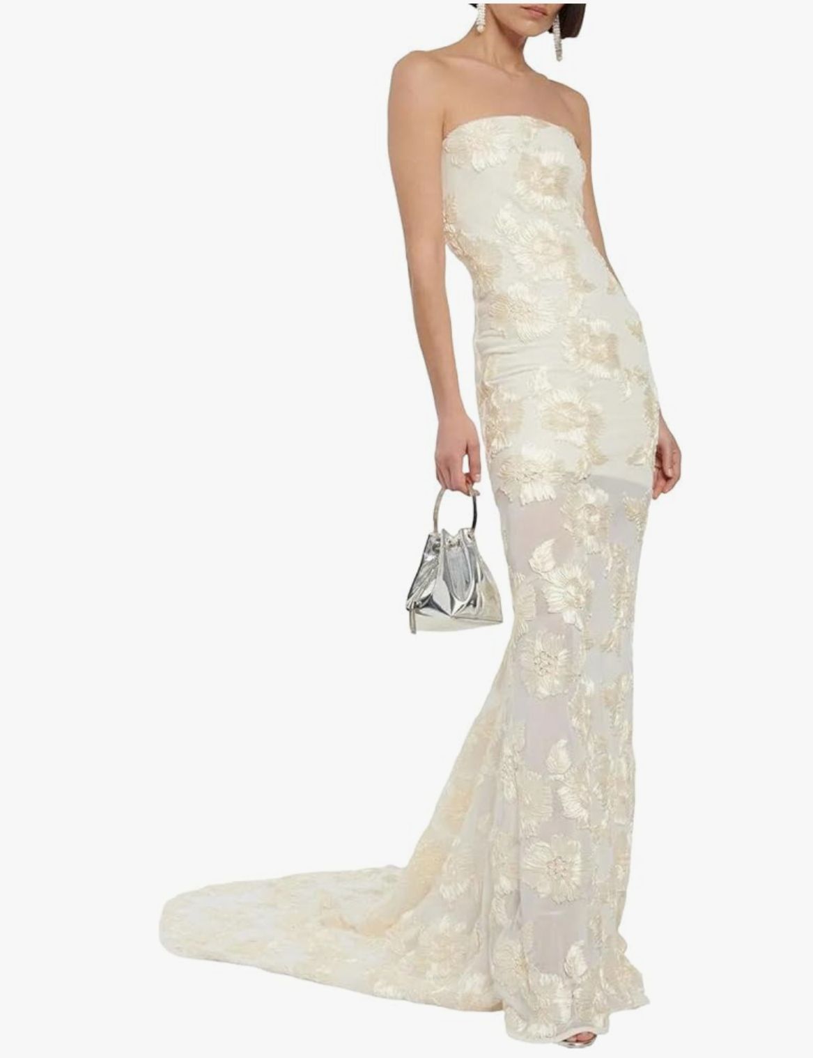 ZAHRA AL SAHRA - Women's Strapless Backless Mermaid Yellow Dress