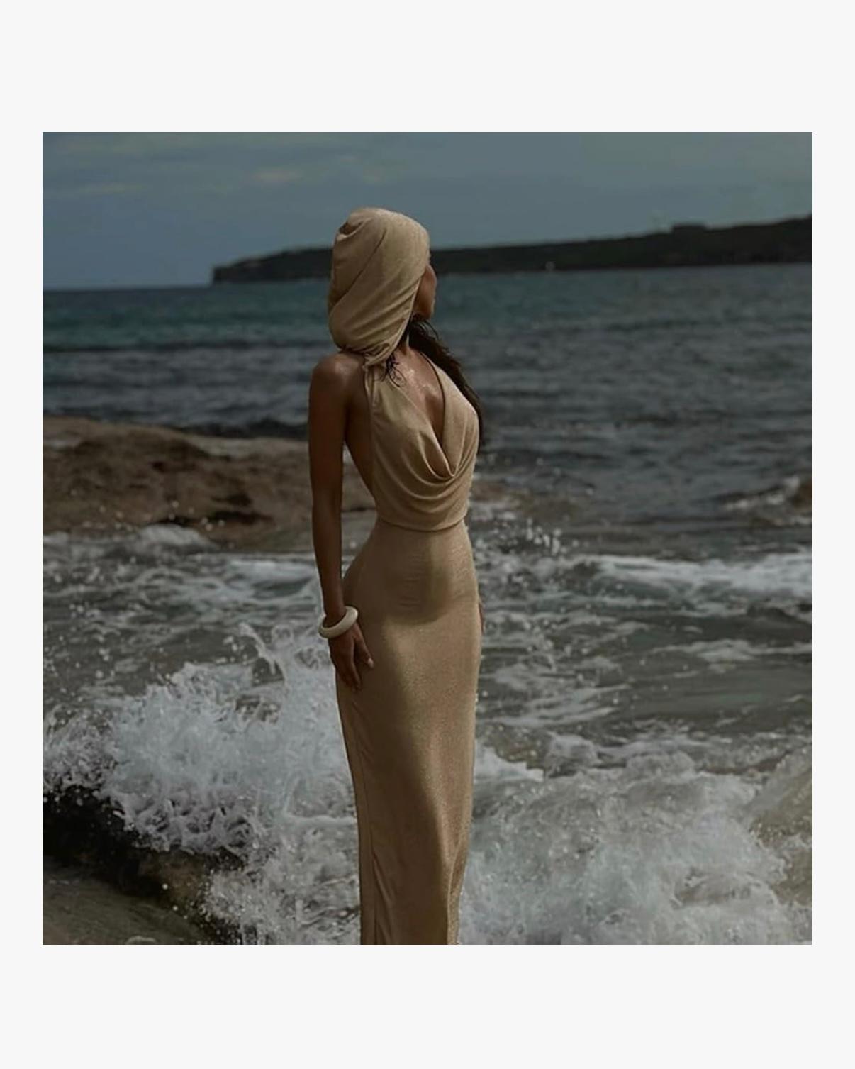 Arabian Mirage - Style Summer New Hooded Sexy Backless Vacation Beach Dress