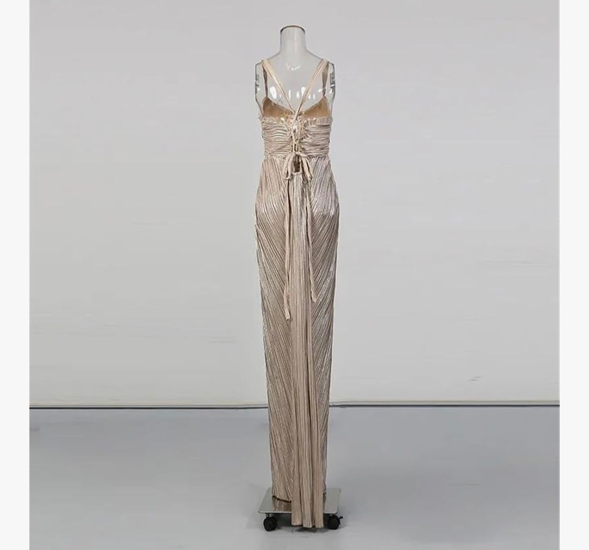Egyptian Rebirth - Women Wrap Chest High Waist Party Dress Hollow Sleeveless Vacation Long Dress Slim Split Dresses