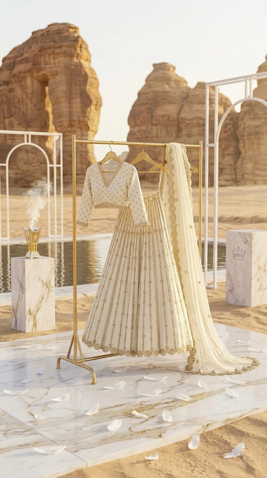 JIVRAJ - Women's Special Wedding Wear Indian Designer Stitched Beautiful Lehenga Choli