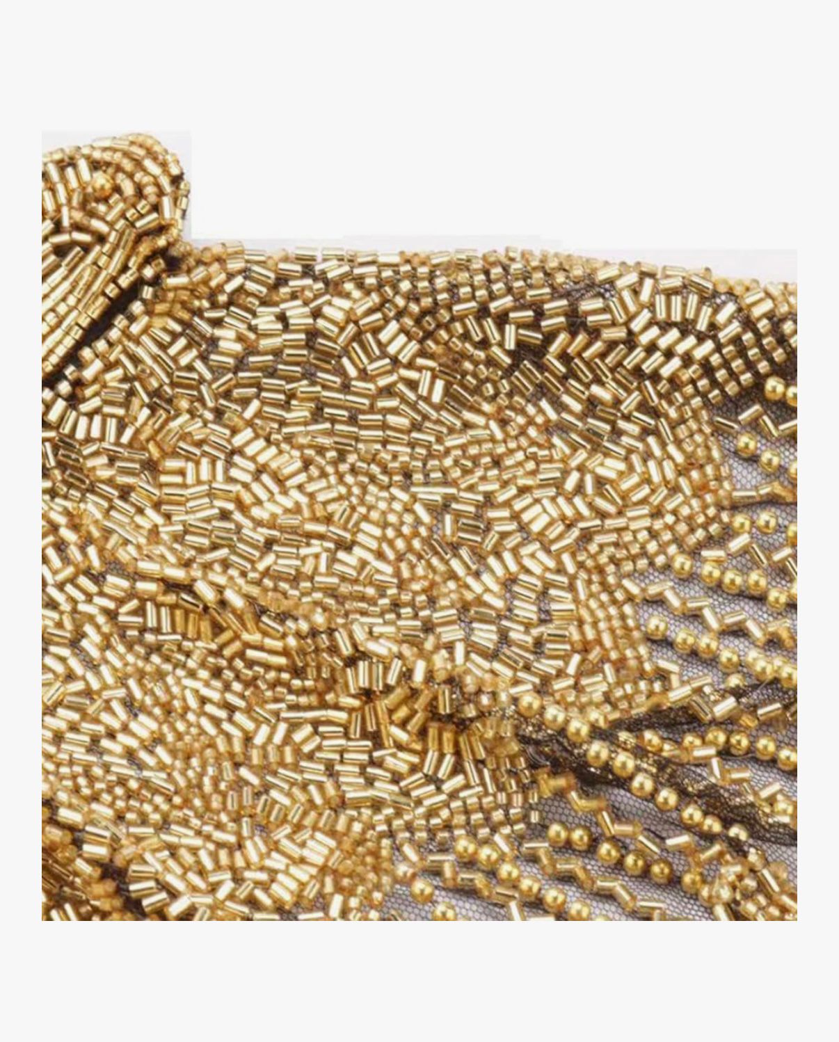 Art Deco 1920s Beaded Fringe Bolero Bridal Shawl - Gold Sequin Evening Designer Cover Up For Weddings