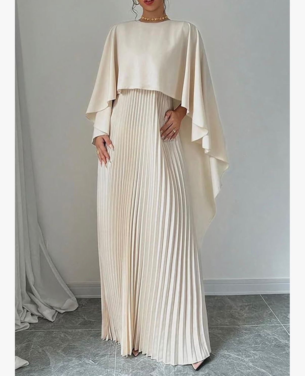 Enlightment - Women's Fashion Elegant Maxi Long Dresses Pleated Irregular