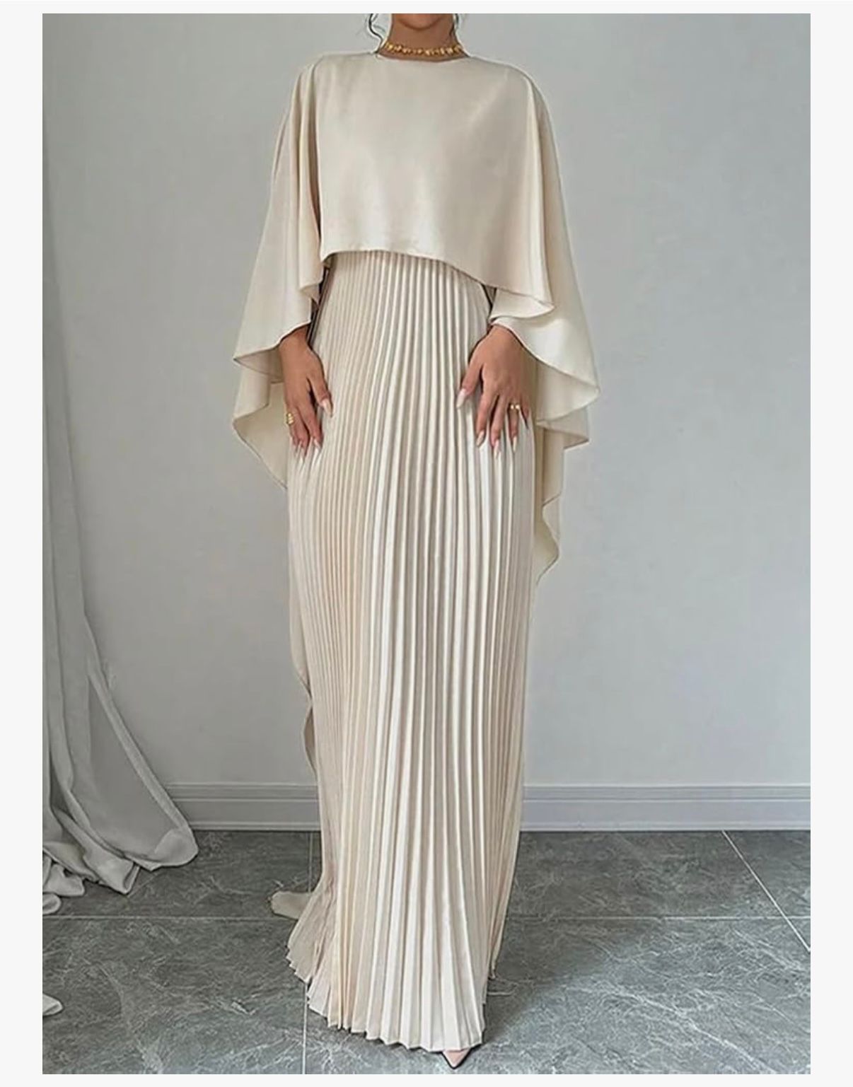 Enlightment - Women's Fashion Elegant Maxi Long Dresses Pleated Irregular