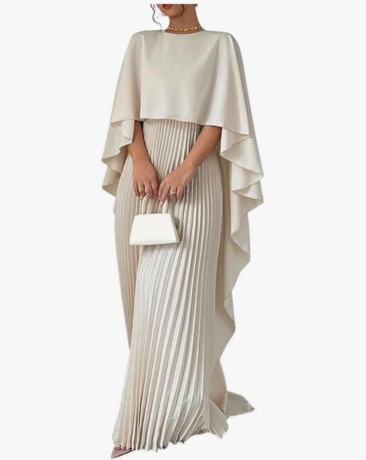 Enlightment - Women's Fashion Elegant Maxi Long Dresses Pleated Irregular