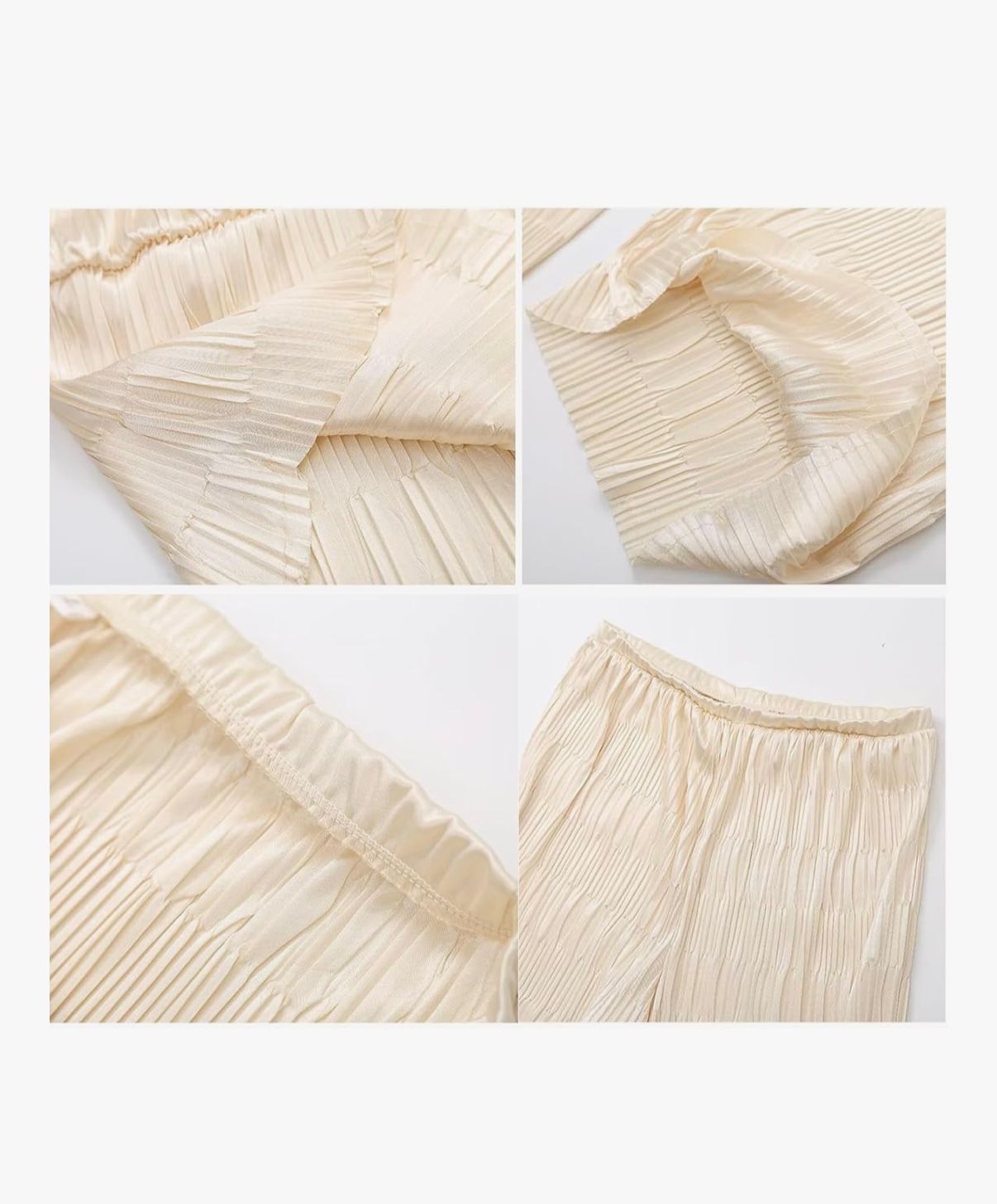 VELOUR DUNE - Women's Summer Mock Neck Top Cropped Wide Leg Pants Lounge Sets