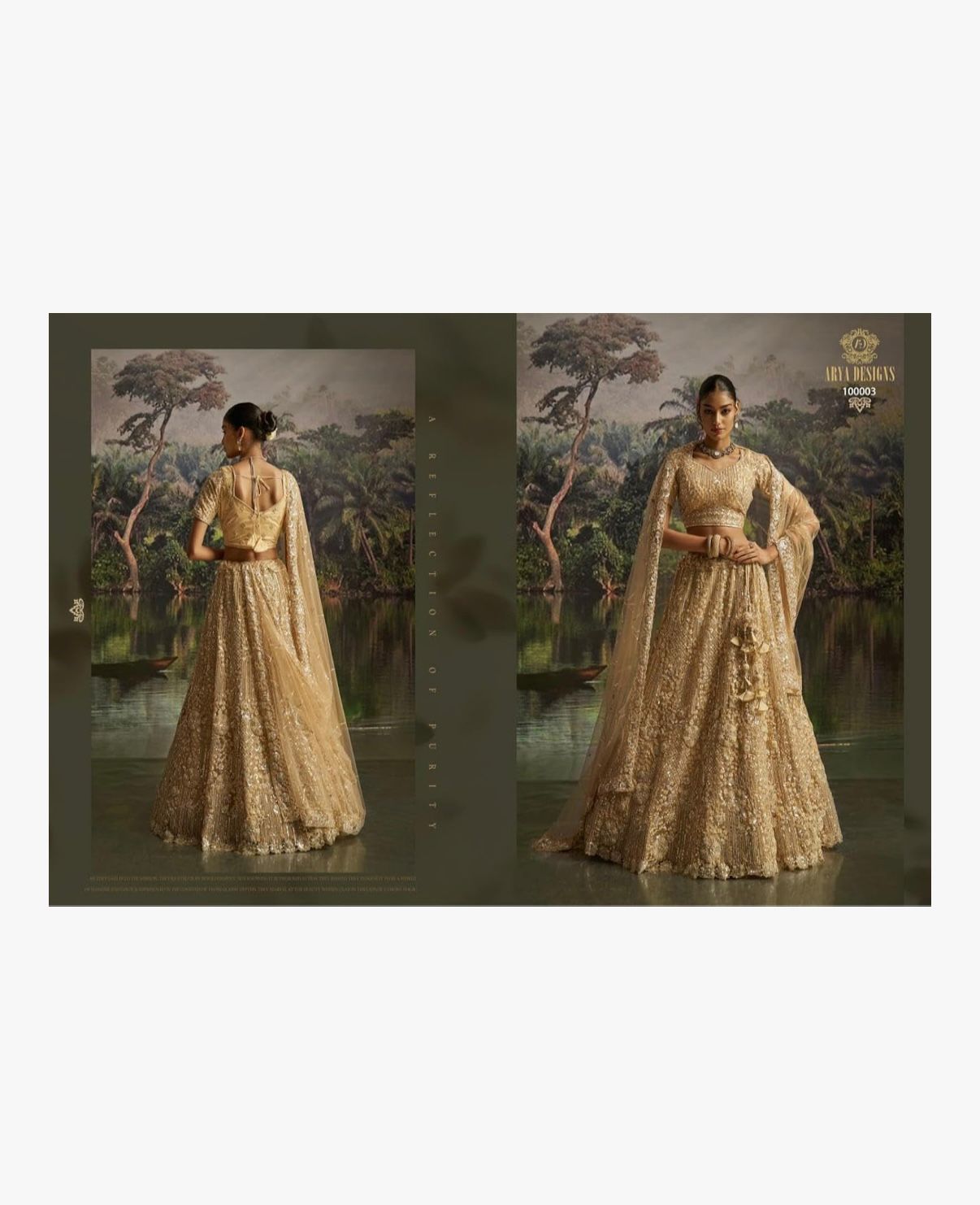GOLD OF RA - Indian Net Fabric Dori zarkan Sequence Thread Work Party Wear Lehenga 16266