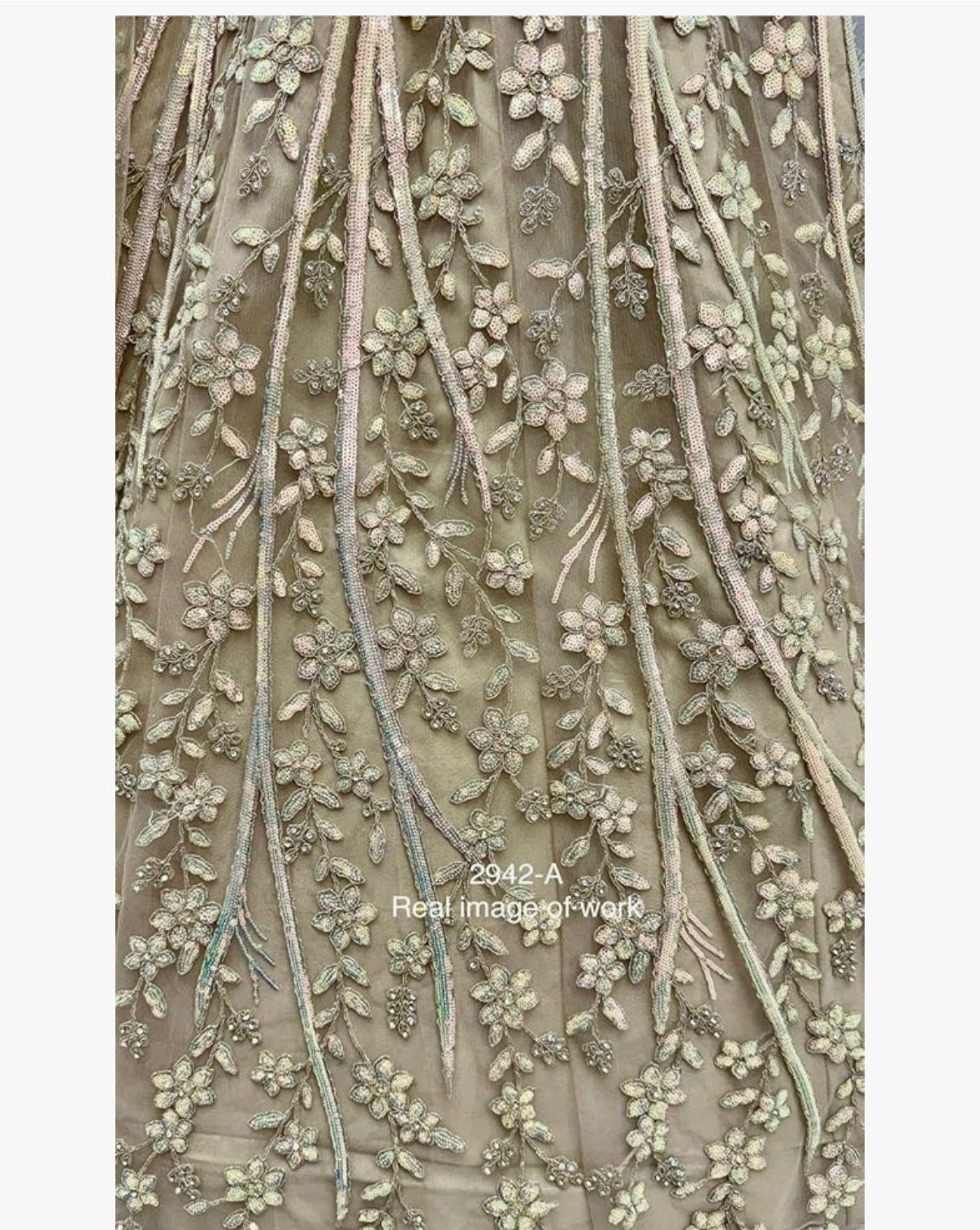 MYRA - Indian Net Fabric Fancy Embroidery Dori Embroidered Party Wear Lehenga 18659