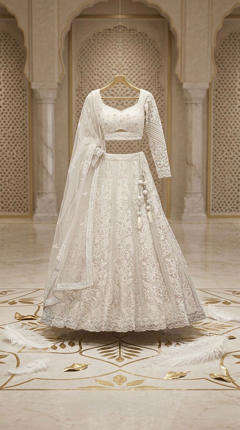 MUKTI - Indian Women Net Designer Sequence Work Wedding Lehenga Choli 11320