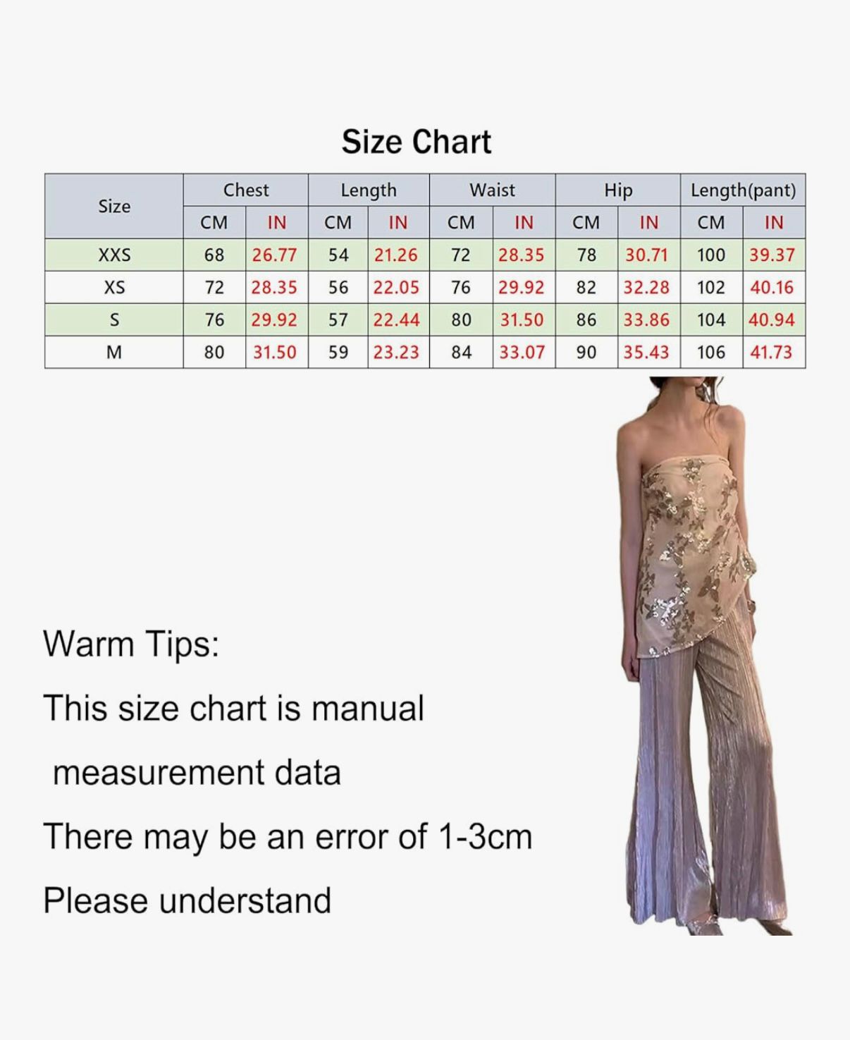 DUA AL SAHRA - Women's Exquisite Sequin Design Sleeveless Top Striped Flowing Trousers 2 Piece Sets