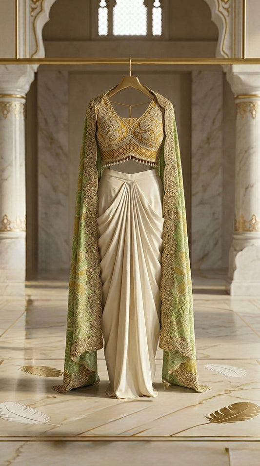 FUSION - Party Wear Readymade Indo Western Three Piece Set 19766