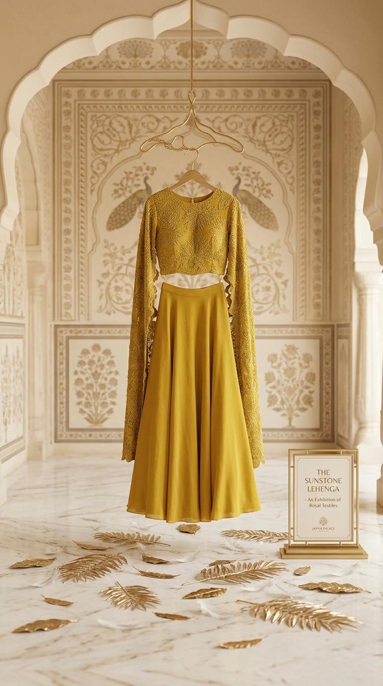 SUNSTONE - Indian Georgette Indo Western Women Plazzo & Crop top Dress