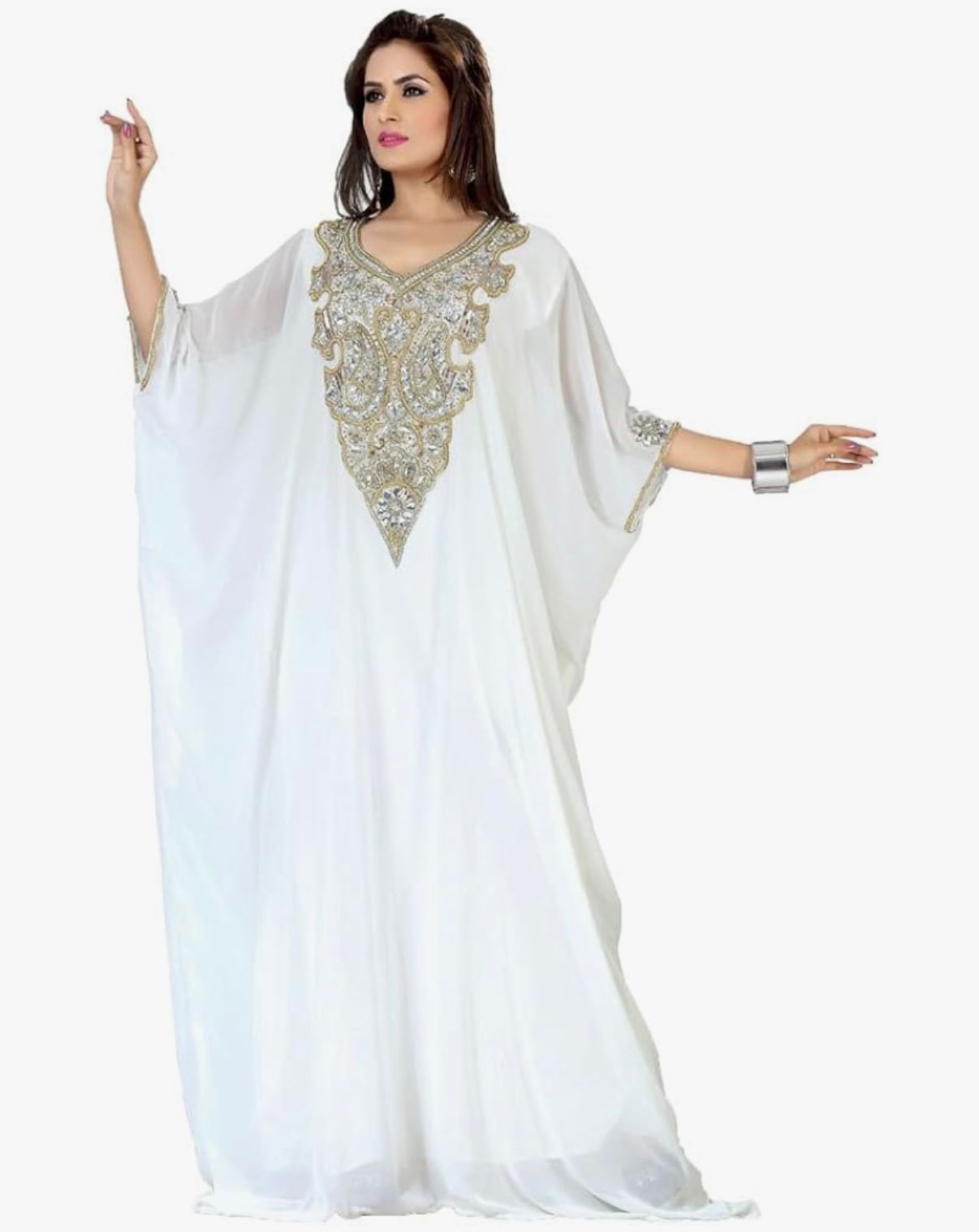 AYA LABONE - Long Length Embroidered Farasha Women's KKPF17155