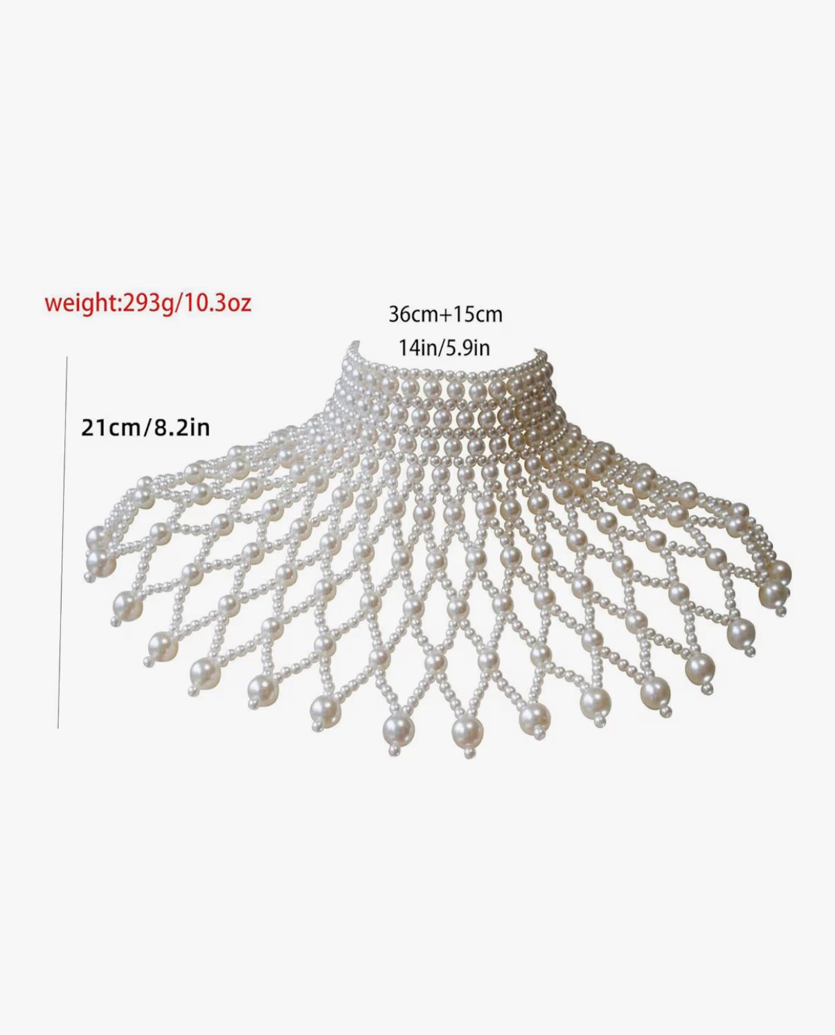 AL ROYAL - Luxurious Pearls Shoulder Chain - Unique Body Chain Necklace Artistic
