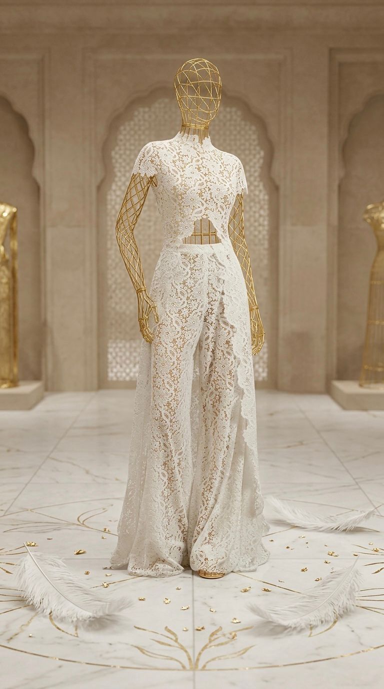 ELLA - Women Lace Embroidery Hollow Out Front Split Short Sleeve Summer Sexy Dress