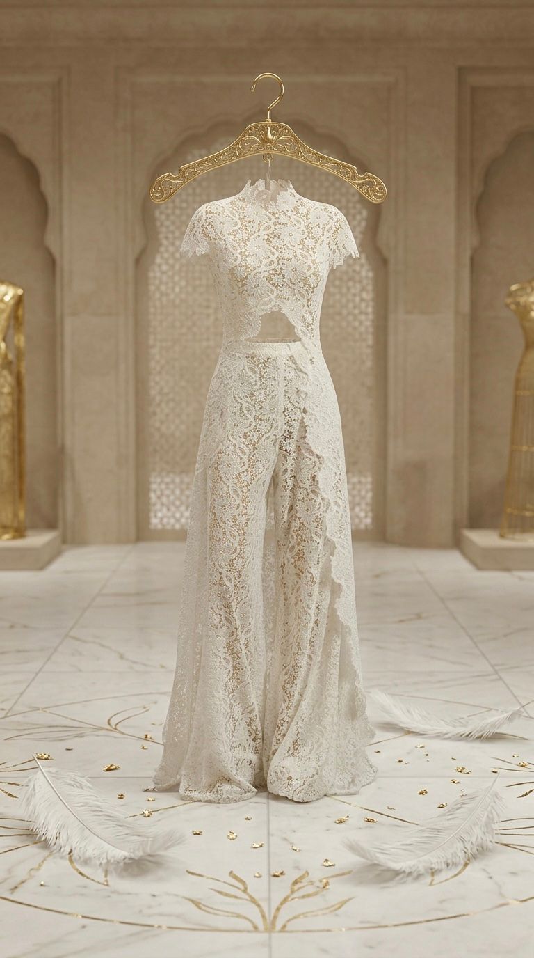 ELLA - Women Lace Embroidery Hollow Out Front Split Short Sleeve Summer Sexy Dress