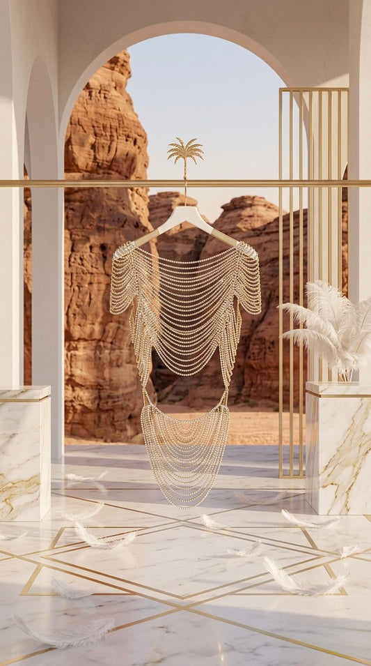 A mystery of the desert - Crystal Shoulder Chain Bridal Luxury Rhinestone Body Chain