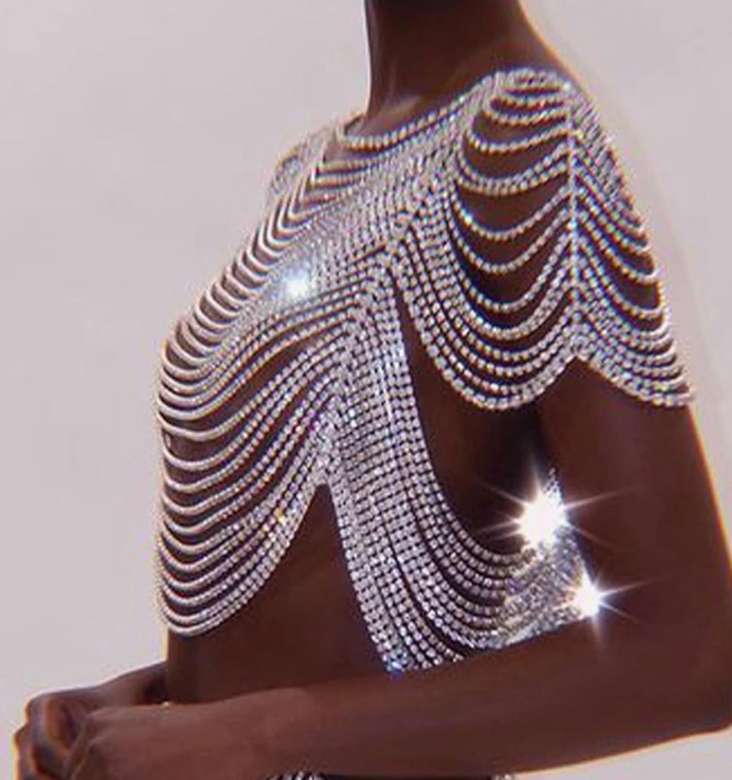 A mystery of the desert - Crystal Shoulder Chain Bridal Luxury Rhinestone Body Chain